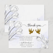 Carte de remerciements pour les funérailles floral (Devant / Derrière)