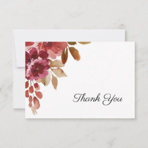 CARTE DE REMERCIEMENTS POUR LUNCHEON DE MARIÉE