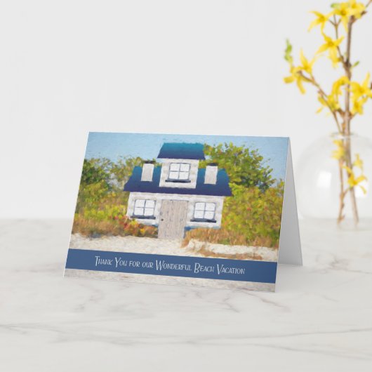 Carte de remerciements pour l'utilisation de Beach (Fleur jaune)