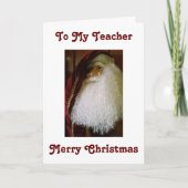 CARTE DE REMERCIEMENTS POUR MON ENSEIGNANT/MERCI ET JETER NOËL (Devant)