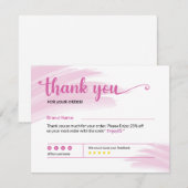 Carte de remerciements pour petites entreprises (Devant / Derrière)