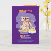 Carte de remerciements pour SECOURT CAT MOM Foster (Fleur jaune)