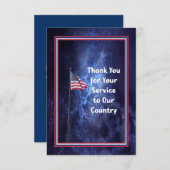 Carte de remerciements pour servir notre pays (Devant / Derrière)