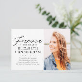 Carte De Remerciements Pour toujours dans nos coeurs Photo commémorative (Debout devant)