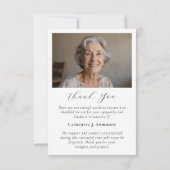 Carte De Remerciements Pour toujours dans nos coeurs Photo Funérailles (Dos)