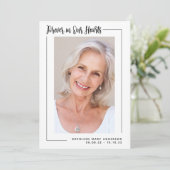 Carte De Remerciements Pour toujours dans nos cœurs Photo Sympathie Funér (Debout devant)