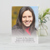 Carte De Remerciements Pour toujours dans nos coeurs religieux chrétiens (Debout devant)