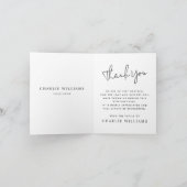 Carte De Remerciements Pour toujours dans nos coeurs script décontracté p (Intérieur)