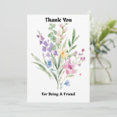 Carte de remerciements pour un bon ami. (Debout devant)