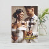 CARTE DE REMERCIEMENTS POUR UN MARIAGE (Debout devant)