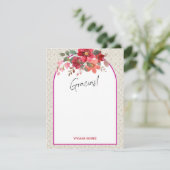 Carte de Remerciements pour une Baby Shower Espagn (Debout devant)