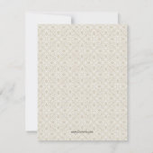 Carte de Remerciements pour une Baby Shower Espagn (Dos)