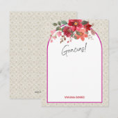 Carte de Remerciements pour une Baby Shower Espagn (Devant / Derrière)