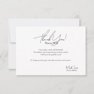 Carte de remerciements Pour Une Infirmière
