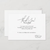 Carte de remerciements Pour Une Infirmière Féminin (Devant / Derrière)