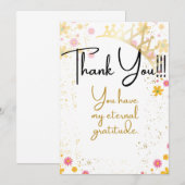 Carte de remerciements pour une reine (Devant / Derrière)