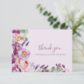 Carte de remerciements pourpre (Debout devant)