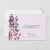 Carte de remerciements pourpre (Dos)