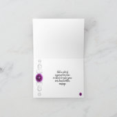 Carte de remerciements pourpre Dahlia (Intérieur)