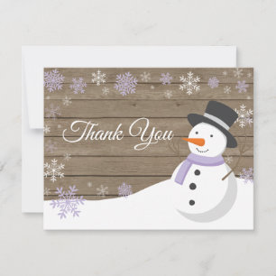 Carte de remerciements pourpre de Noël de Noël d'h