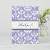Carte de remerciements pourpre et blanc (Debout devant)