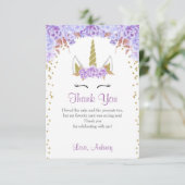 Carte de remerciements, pourpre et or (Debout devant)