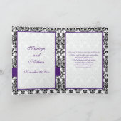 Carte de remerciements pourpre, noir, et blanc de (Intérieur)