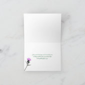 Carte de remerciements pourpre, vert, blanc de (Intérieur)