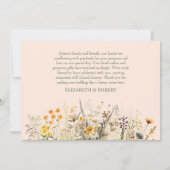 Carte De Remerciements Prairie de Fleurs Sauvages Mariage Duvet de Pêche (Dos)