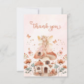 Carte De Remerciements Premier anniversaire de la fille aux champignons d (Devant)