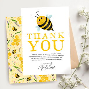 Carte De Remerciements Premier anniversaire de la journée de l'abeille d'