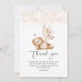 Carte De Remerciements Premier Anniversaire de l'Ours & The Bee (Devant)