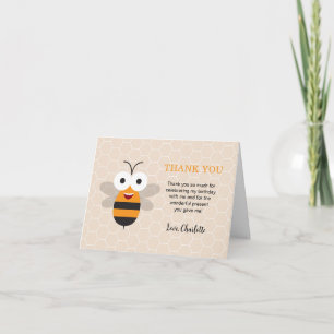 Carte De Remerciements Premier anniversaire d'une fille 1er Bee-Day Migno