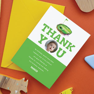 Carte De Remerciements Premier Anniversaire Golf Photo personnalisée