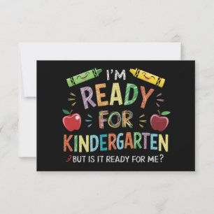 Carte De Remerciements Premier jour de maternelle pour les enfants, retou