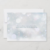 Carte De Remerciements Premier Mariage de flocons de neige d'hiver (Dos)