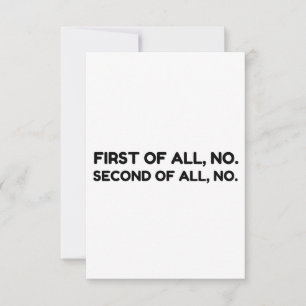 Carte De Remerciements Premier No Seconde No