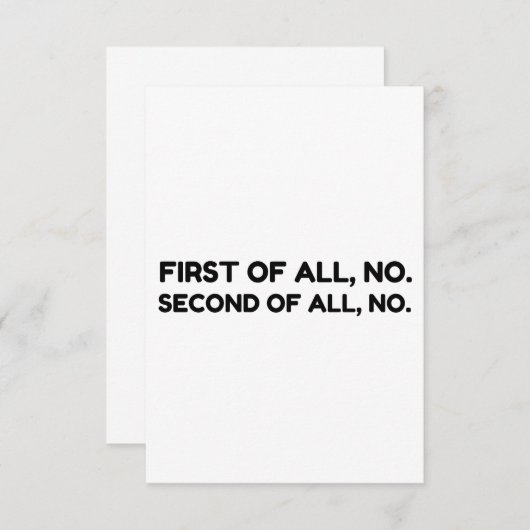 Carte De Remerciements Premier No Seconde No (Devant / Derrière)