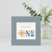 Carte De Remerciements Premier voyage autour du soleil (Debout devant)