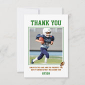 Carte De Remerciements Première année | Football 1er anniversaire (Devant)