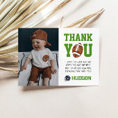 Carte De Remerciements Première année Football bas 1er anniversaire Photo