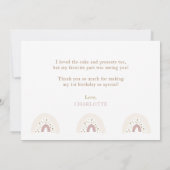 Carte De Remerciements Première Anniversaire Simple Photo Élégante (Dos)