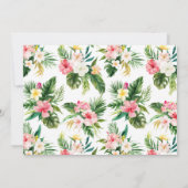 Carte De Remerciements Première communion de la couronne florale tropical (Dos)