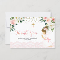 Première communion rose Floral