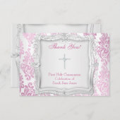 Carte de remerciements Première Croix de la Sainte (Devant / Derrière)