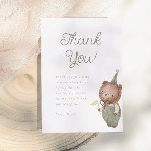 Carte De Remerciements Première fête d'anniversaire de Nounours