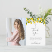 Carte De Remerciements Première Sainte Communion Citrons Croix d'argent P (Debout devant)