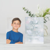 Carte De Remerciements Premiers Snowflakes Première communion sainte (Debout devant)