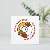 Carte De Remerciements Prenez soin de la poule 1 (Debout devant)