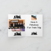 Carte De Remerciements Prenez Un Fabuleux Train 🚂 Voyage (Intérieur)